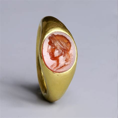 Roman Gold Ring With Intaglio Ancient Roman Antiquities Ancient