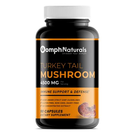 Turkey Tail Mushroom Capsules Oomph Naturals