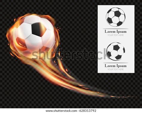 Realistic Vector Soccer Ball On Fire Stock Vector Royalty Free 628313792 Shutterstock