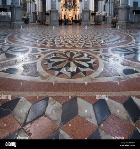 Interior Santa Maria Della Salute Dorsoduro Venice Architect Baldassare Longhena Stock