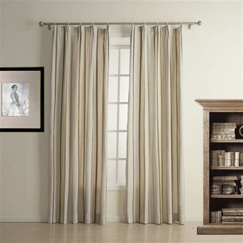 Energy Saving Curtain Jacquard Stripe Linen Custom Window Treatment 1321