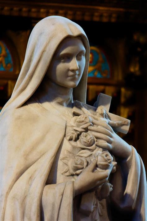 Statue Of St Therese Of Lisieux Editorial Stock Image Image Of Rose
