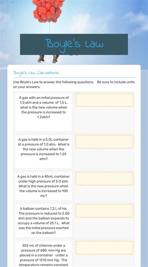 Boyles Law Interactive Worksheet By Riya Mohandas Wizerme