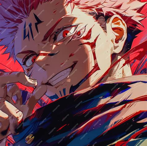 sukuna   anime jujutsu kaisen  smile   face premium