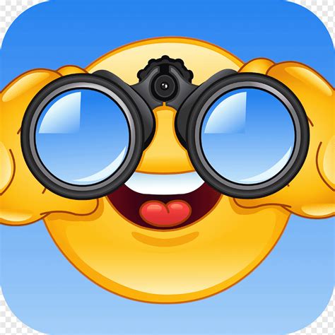 Emoticon Smiley Binocular Smiley Binoculars Emoticon Png Pngwing