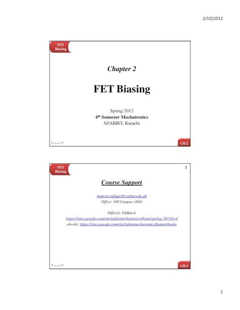 Pdf Ecd Fet Biasing Zabdeskspringzabdesk Szabist Edu Pk