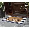 Amazon Nanta Navy Blue And White Cotton Buffalo Plaid Rug X