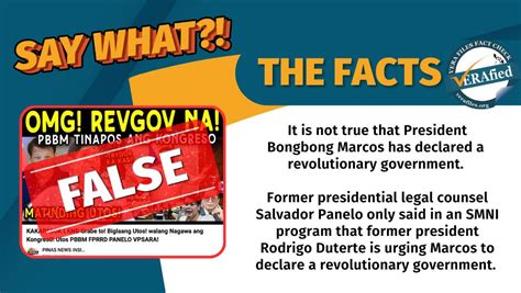 VERA FILES FACT CHECK Marcos Did NOT Declare A Revolutionary