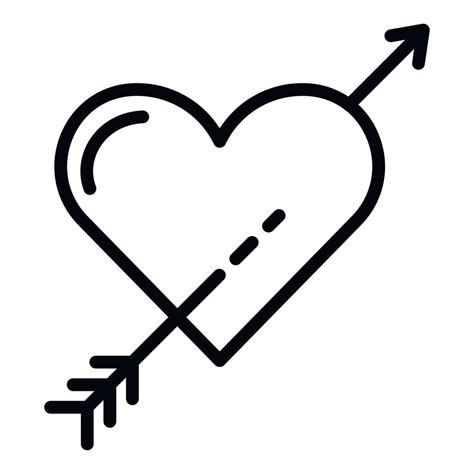 Heart Arrow Icon Outline Style Vector Art At Vecteezy