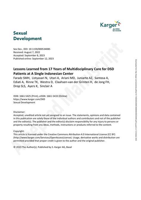 Pdf Lessons Learned From 17 Years Of Multidisciplinary Care For