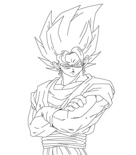 Desenhos De Gogeta E Vegetto Para Colorir E Imprimir Colorironline