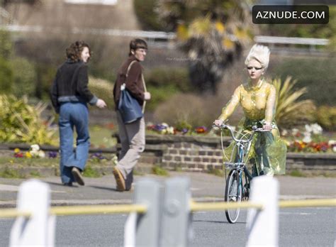 Maisie Williams Sexy Rides Bike During Filming Of Sex Pistols TV Series AZNude