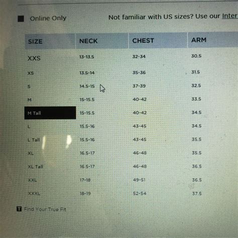 Hollister Size Chart Guys: A Visual Reference of Charts | Chart Master