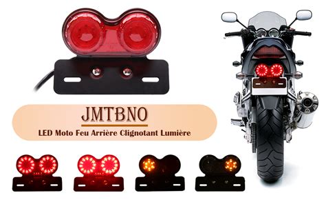 Jmtbno Led Feu Arri Re De Moto Int Gr Feu De Freinage Clignotant