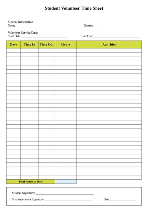 10 Best Blank Printable Timesheets Pdf For Free At Artofit