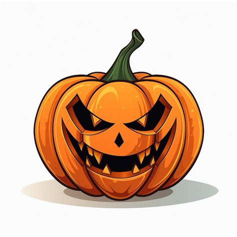 Un Dibujo De Una Calabaza Con Una Cara Que Dice Halloween Vector Premium