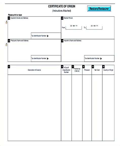 Trade Agreement Certificate Of Origin Basic Understanding In