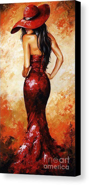 Lady In Red Canvas Print Canvas Art By Emerico Imre Toth Female