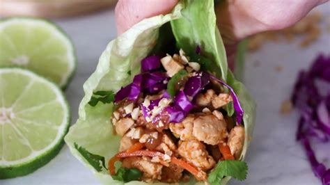 Thai Chicken Peanut Lettuce Wraps Youtube