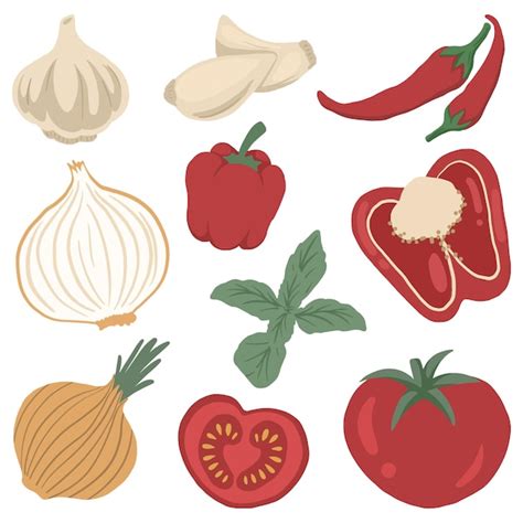 Ингредиенты для кебаба и шаурмы spice cute hand drawn illustration set ...