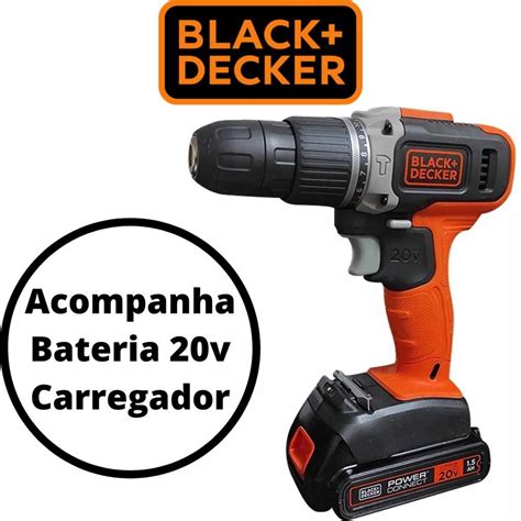 Parafusadeira Furadeira Impacto Black Decker BCD704C1 Shopee Brasil