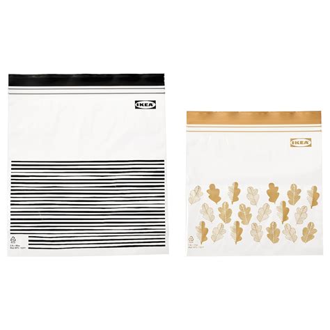Istad Resealable Bag Patterned Blackyellow 2512 L Ikea