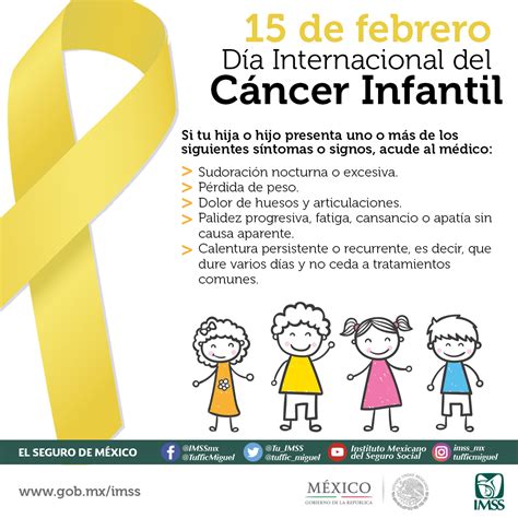 15 de febrero Día Internacional del Cáncer Infantil Instituto