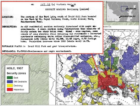 Baltimore City 1937 Home Owners Loan Corporation Map Grove Et Al