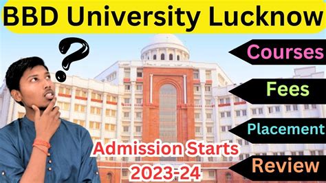 Babu Banarasi Das University Admission Lucknow Courses Offered