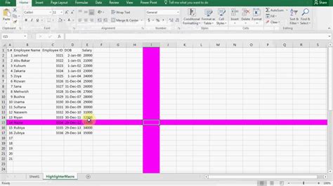 How To Auto Highlight Row And Column Of Active Cell In Excel Video 0 Hot Sex Picture