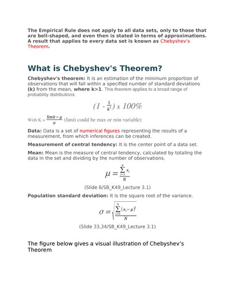 Chebyshevs Theorem Awdawdawdawda The Empirical Rule Does Not Apply