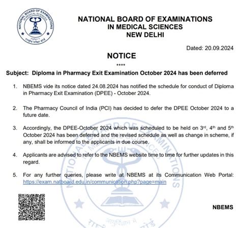 Diploma In Pharmacy Exit Exam Dpee Dates Syllabus Format