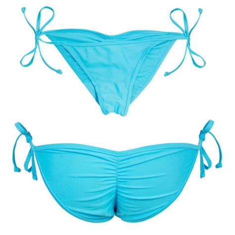 Amazon Womens Sexy Mini Bikini Set Bikini Thong Tie Side Ruched
