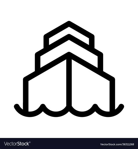 Ship icon or logo isolated sign symbol Royalty Free Vector