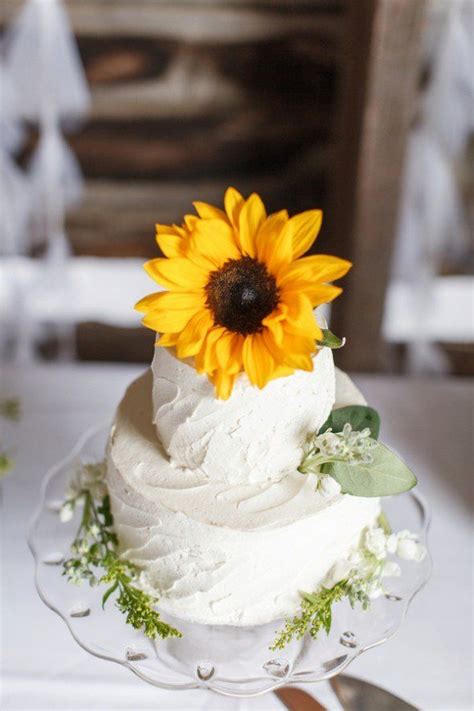 Rustic 2 Tier Sunflower Wedding Cake Addicfashion