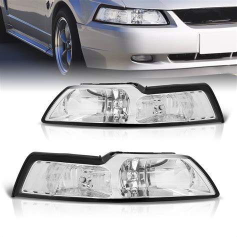 Ajp Distributors Chrome Housing Clear Reflectors Signal Headlights Driving Lights Bumper Lamps