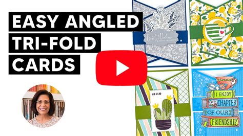 Learn The Easy Way To Create Angled Tri Fold Cards Lisas Stamp Studio