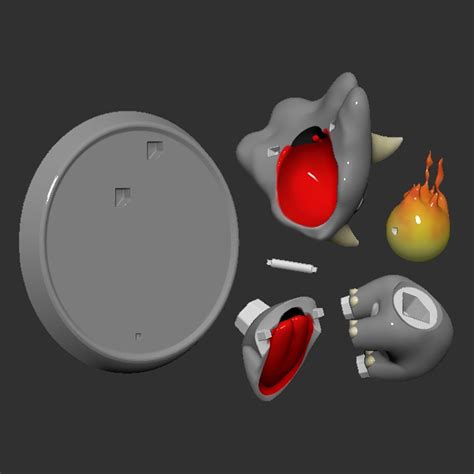 Reznor Mario Boss Open Mouth Fireball Based 3d Model 3d Printable