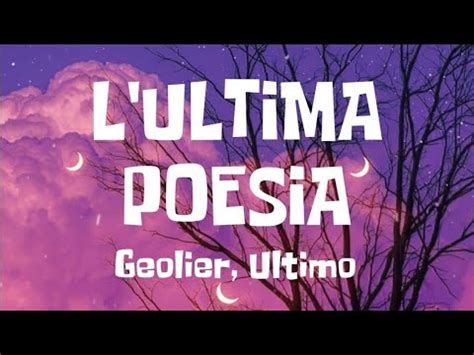 Geolier Ultimo L Ultima Poesia Testo Lyrics Youtube