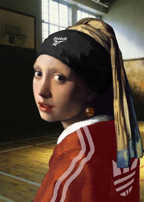 Girl With A Pearl Basketball Earring Art Parody Funny Art Girl