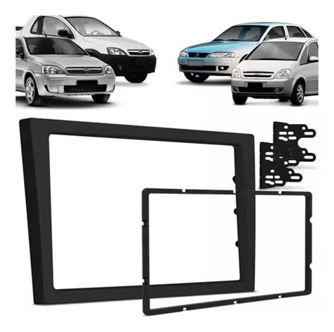 Moldura Painel Din Vectra Meriva Corsa Montana Preta Parcelamento