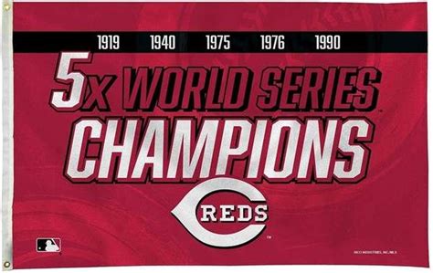 Cincinnati Reds 3x5 Flag 5x World Series Champions | Cincinnati reds ...