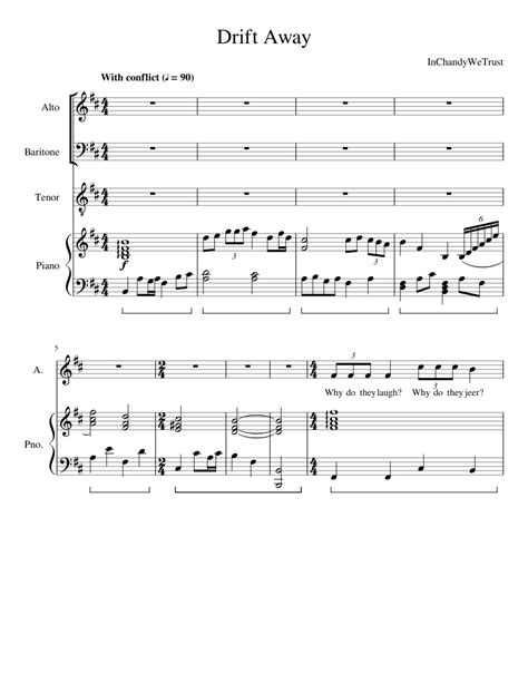 19 Drift Away Sheet Music For Piano Harpsichord Mixed Quartet