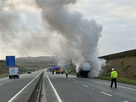 Truck On Fire Near Carlow Causing Traffic Delays