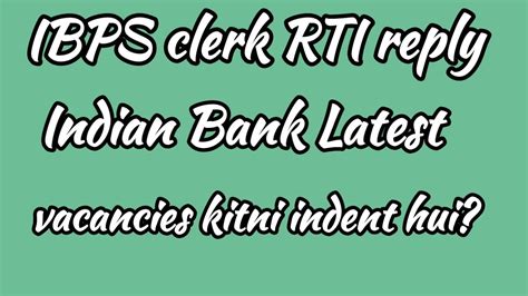 Latest IBPS Clerk Vacancies State Wise RTI Reply IBPS Clerk Vacancies