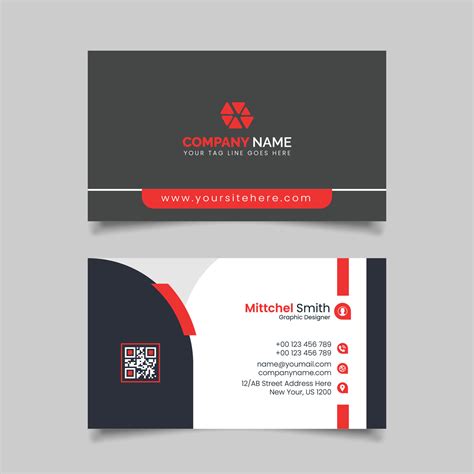 Modern Business Card Template Design 9576328 Vector Art At Vecteezy