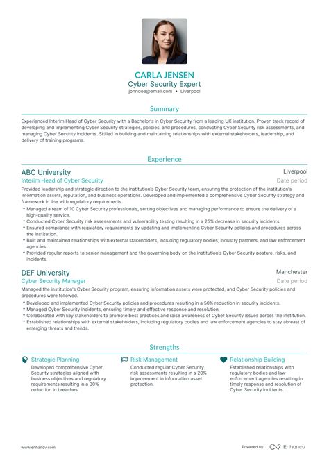 3 Cyber Security Cv Examples For 2023