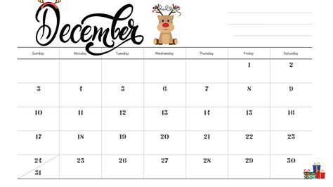 10 Free Printable December 2023 Calendar Templates