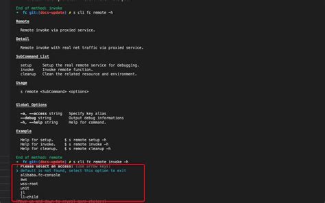 S Cli Fc Remote Invoke H Help Issue Devsapp Fc