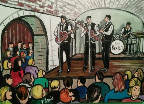 The Beatles At The Cavern Club Liverpool Painting by Phil Lewis - Fine ...